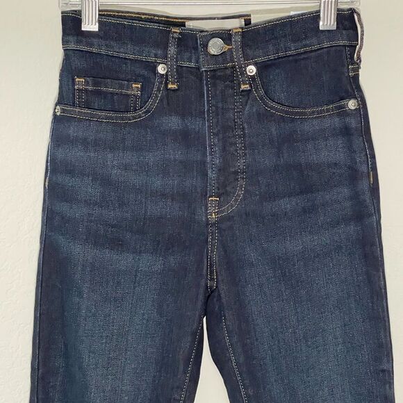 Everlane NWT Skinny Jean in Dark Indigo Size 23 Tall Authentic Stretch - Picture 7 of 10